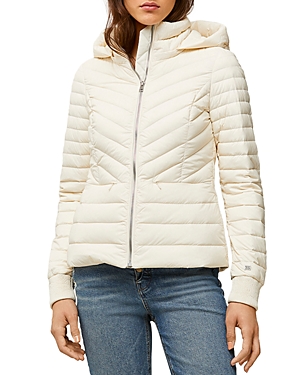 Soia & Kyo Chalee Water Repellent 700 Fill Power Down Lightweight Hooded Jacket In Powder