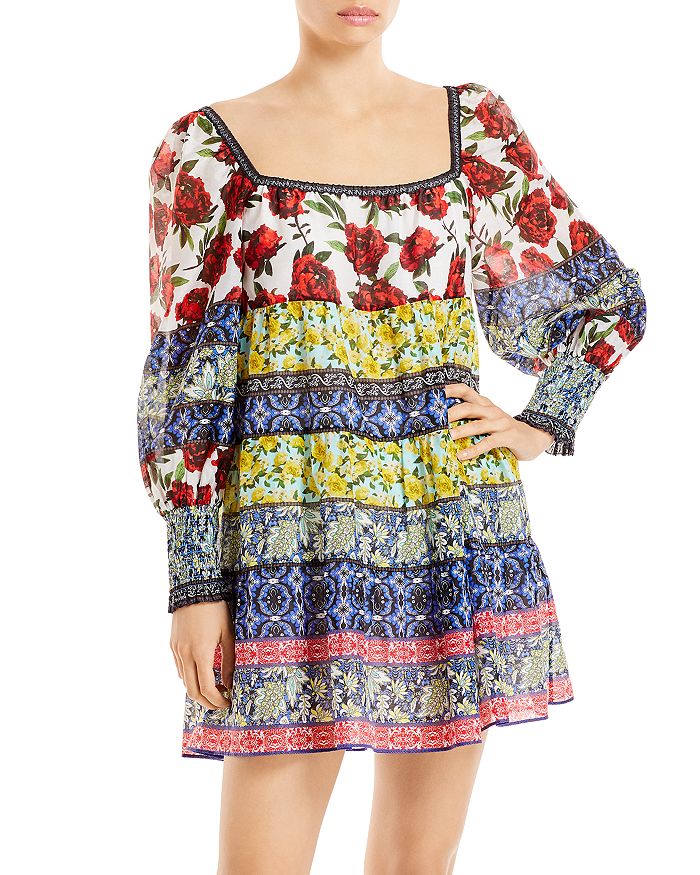 Alice and Olivia Rowen Printed Tunic Dress | Bloomingdale's