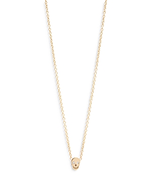 ZOË CHICCO 14K YELLOW GOLD DIAMOND SKULL PENDANT NECKLACE, 16,IBN 25 D