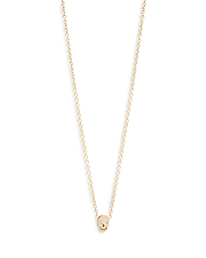 Zoë Chicco 14k Yellow Gold Diamond Skull Pendant Necklace, 16