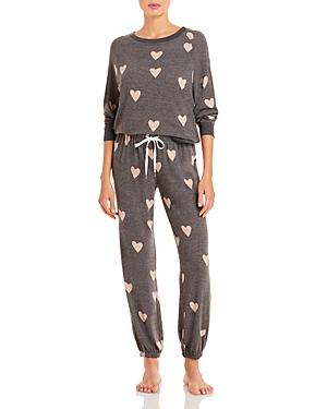 Honeydew Star Seeker Printed Pajama Set In Grey Hearts - 100% Exclusive