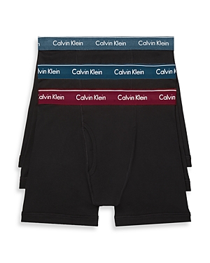 CALVIN KLEIN COTTON BOXER BRIEFS, PACK OF 3,NB4003