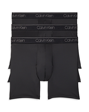 Calvin Klein Microfiber Stretch Wicking Boxer Briefs, Pack of 3