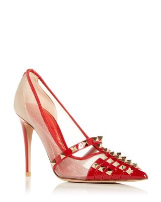 white red bottom pumps