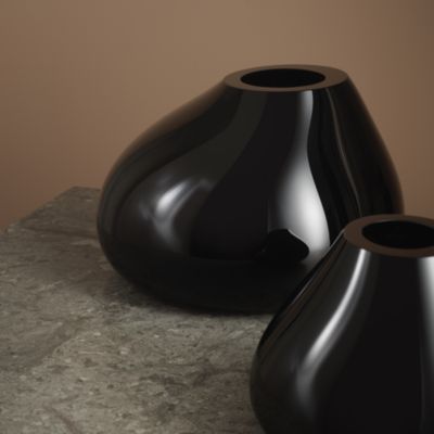 Ebon Black Vase, Large