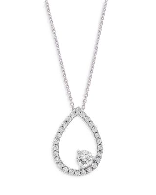 Bloomingdale's Fine Collection - Diamond Teardop Pendant Necklace in 14K White Gold, 0.25 tcw