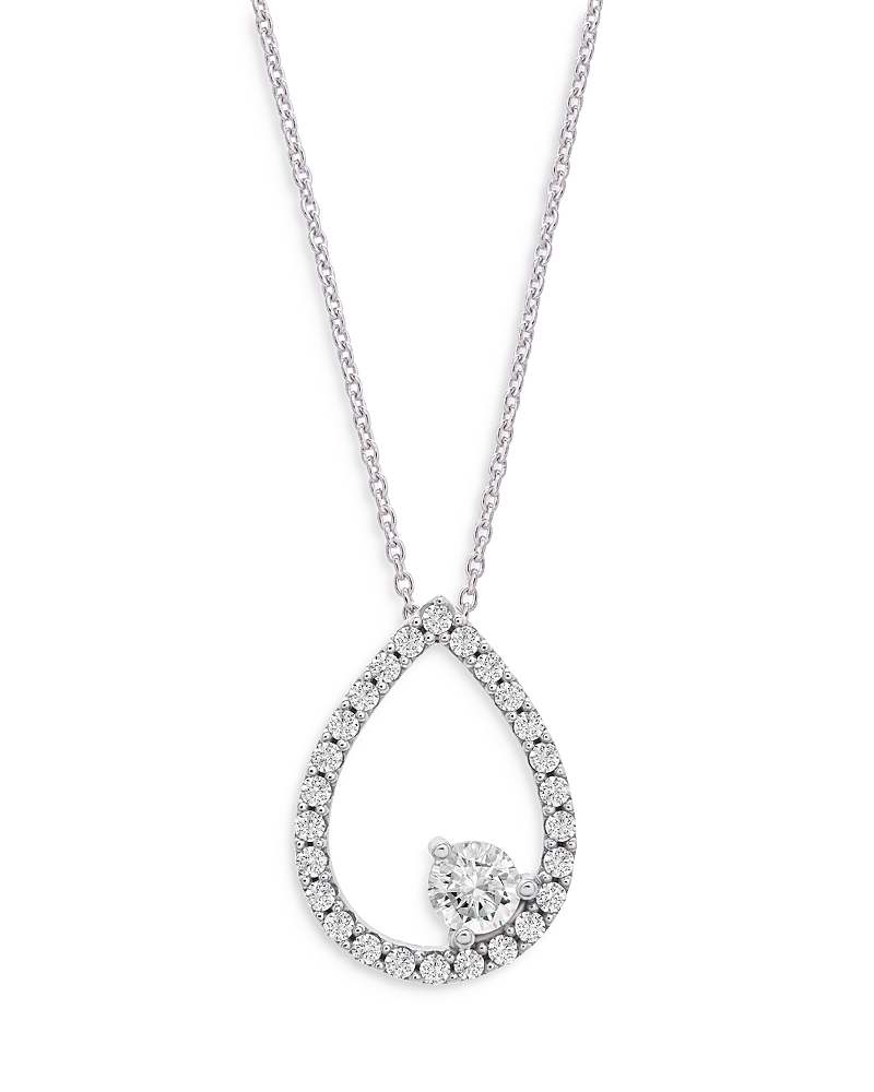 Bloomingdale's Fine Collection Diamond Teardop Pendant Necklace in 14K White Gold, 0.25 tcw