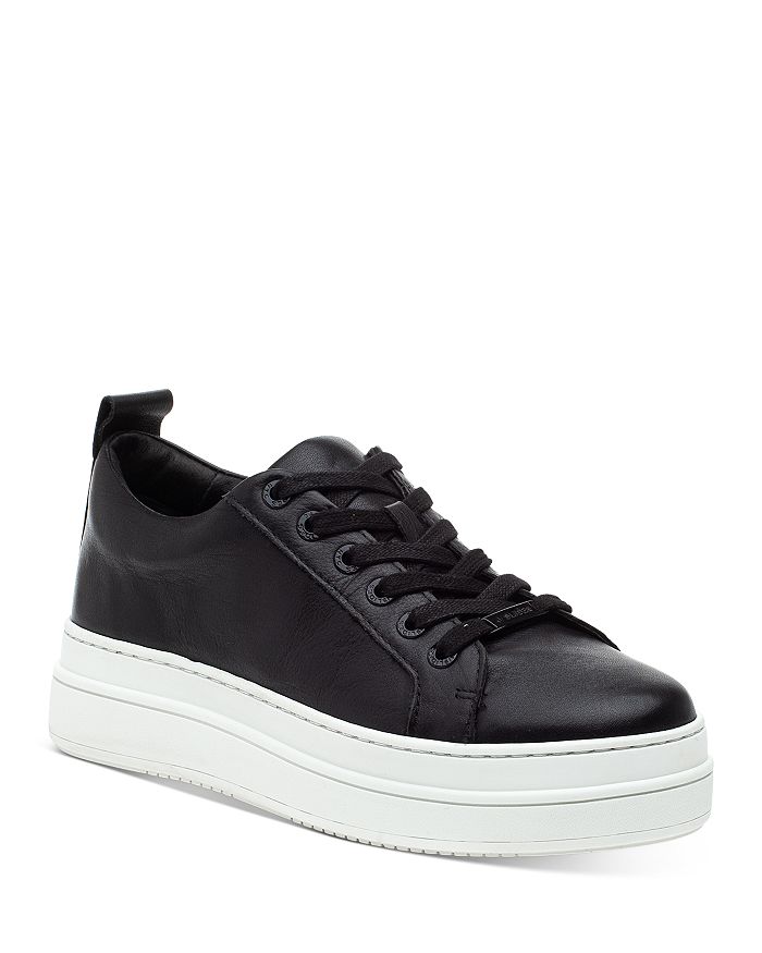 J slides Women s Noca Leather Platform Sneakers In White Smooth