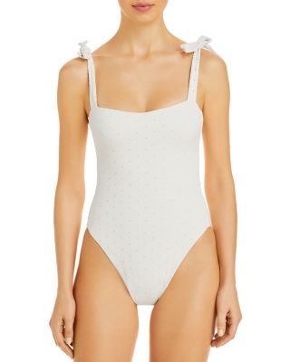 shoulder tie one piece swimsuit