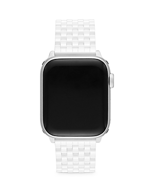 MICHELE BLACK IP-PLATED CERAMIC BRACELET BAND FOR APPLE WATCH, 38/40/41MM AND 42/44/45/49MM