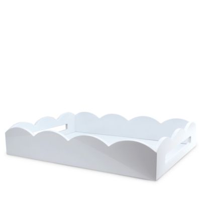 Scalloped Ottoman Tray, 17" x 13"