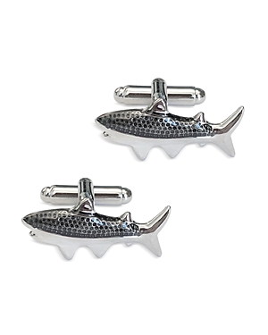 Link Up Shark Cufflinks In Silver