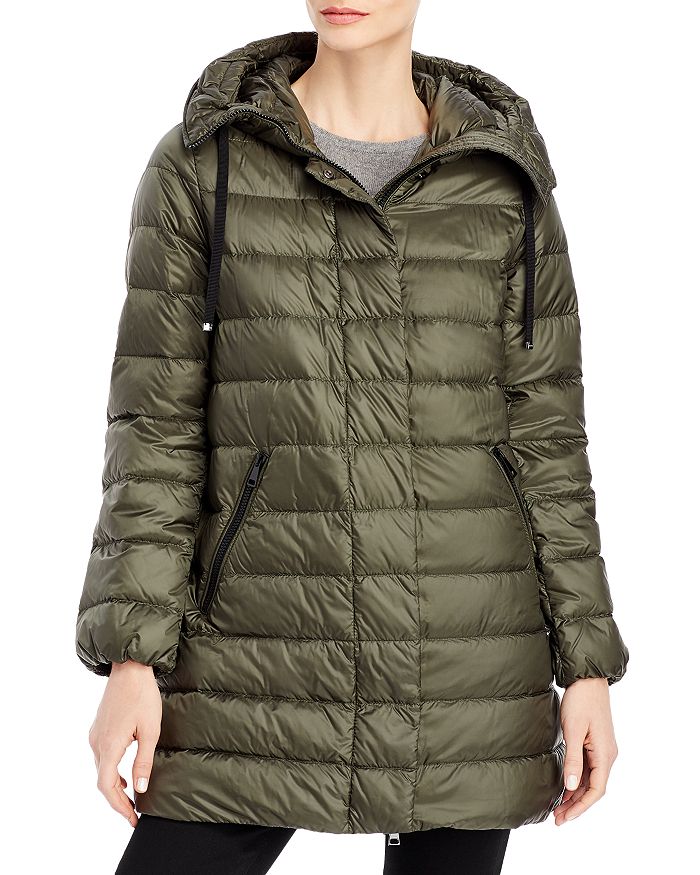 Moncler Gnosia Hooded Quilted Shell Down Jacket In Olive