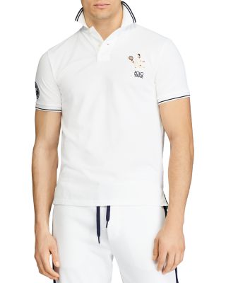 ★★POLO RALPH LAUREN★★ Wimbledon Custom Slim Fit Mesh Pol Wimbledon Custom Slim Fit Polo
