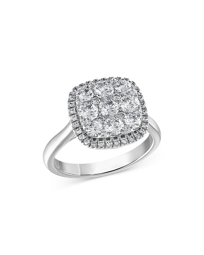 Bloomingdale's Diamond Cluster Ring In 14k White Gold, 1.50 Ct. T.w. - 100% Exclusive