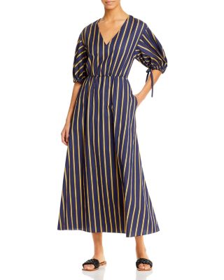 chinese dress ladies Moon River Black and Ivory Striped Maxi Dress Black and Ivory / L main image 1