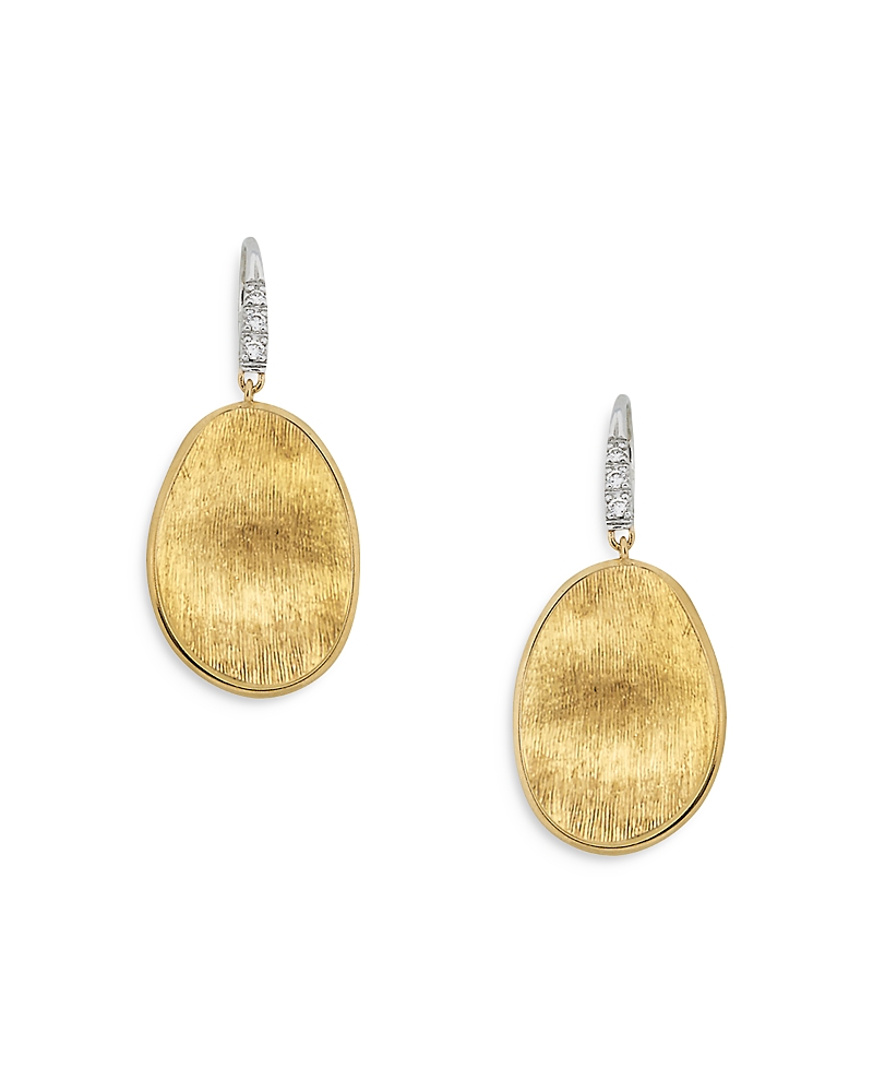 Marco Bicego 18K Yellow & White Gold Lunaria Diamond Drop Earrings