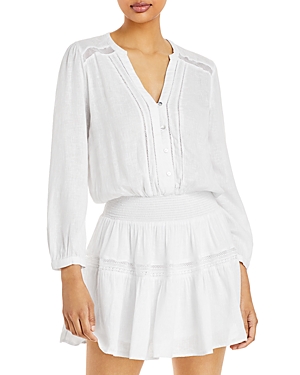 Rails Jasmine Linen Mix Dress White In White Lace