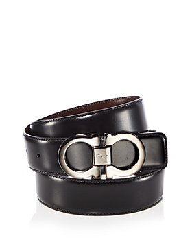 Salvatore Ferragamo - Men's Double Gancini Buckle Reversible Leather Belt