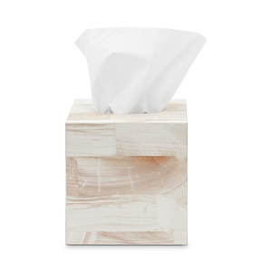 Pigeon & Poodle Palermo Ii Tissue Box In Faux Clamstone