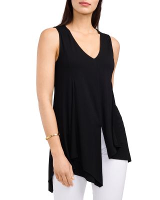 VINCE CAMUTO Asymmetric V Neck Top | Bloomingdale's