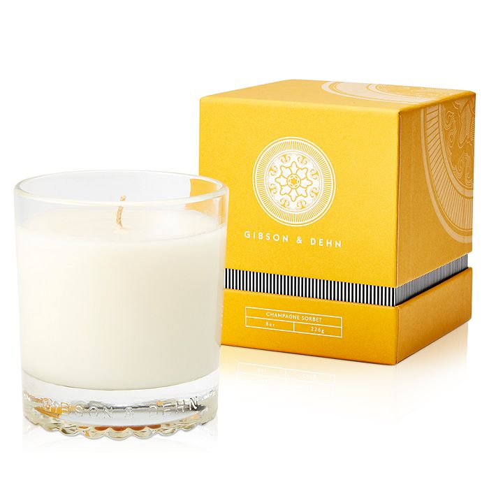 Gibson And Dehn Champagne Sorbet Single Wick Candle 8 Oz.
