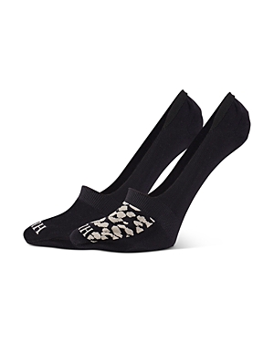Hue Cushioned Sneaker Liner Socks In Black Multi