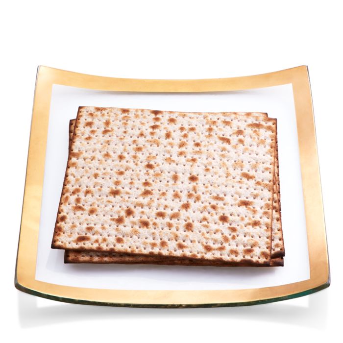 Judaica Square Matzo Plate, 10"