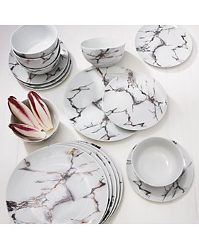 NAMBE Butterfly II Marble Espresso 4 Piece Place Setting New 