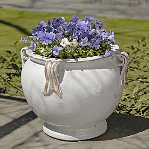 Campania International Round Handle Planter In Antique White