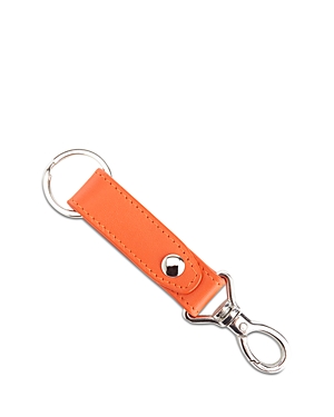Shop Royce New York Leather Valet Key Chain In Orange