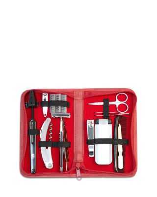 Leather Travel & Grooming Toiletry Kit