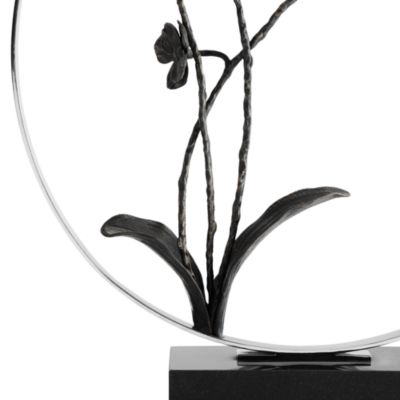 Black Orchid 22" Moon Gate Sculpture