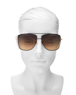 Reggie Brow Bar Aviator Sunglasses, 61mm
