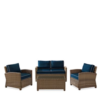 Sparrow & Wren Walton 4 Piece Outdoor Wicker Conversation Set