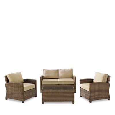 Sparrow & Wren Walton 4 Piece Outdoor Wicker Conversation Set