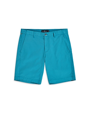 Psycho Bunny Diego Twill Flat Front Shorts In Enamel Blu