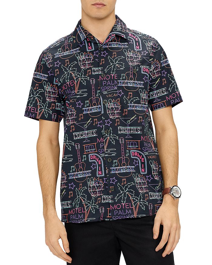 Ted Baker Neon Sign Retro Print Button Down Shirt Bloomingdale s