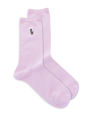 Ralph Lauren Polo  Classic Flat Knit Socks In Light Pink
