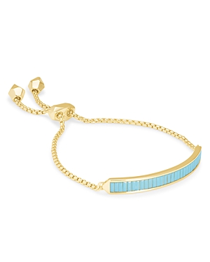 Kendra Scott Jack Delicate Chain Bracelet In Gold Turquoise Crystal