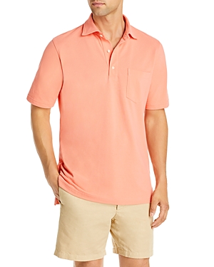 Sid Mashburn Pique Regular Fit Polo Shirt In Coral