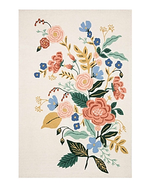 Rifle Paper Co Les Fleurs Les-04 Area Rug, 2'3 X 3'9 In Ivory/multi