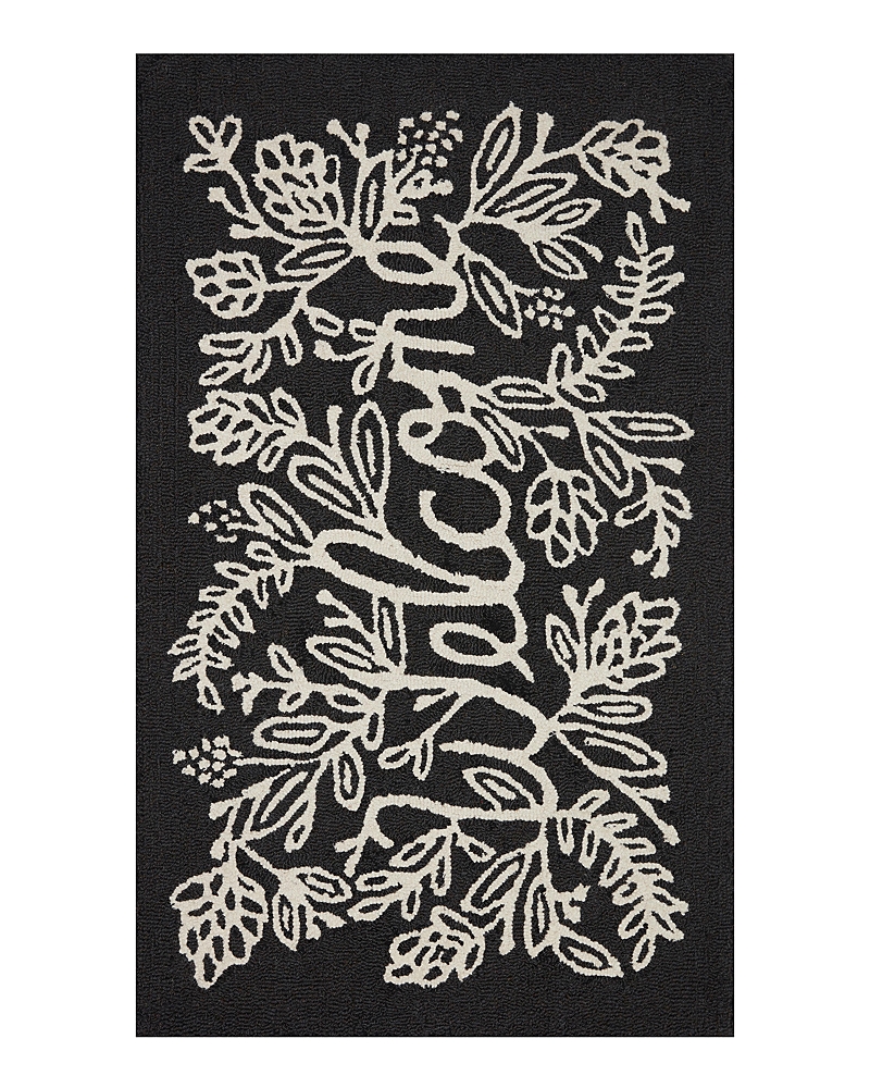Rifle Paper Co . Minnie Min-03 Area Rug, 2'3 X 3'9 In Black