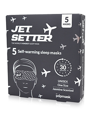 Popmask Jet Setter Self-Warming Sleep Masks, Set of 5