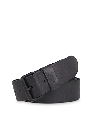 Allsaints Men's Rivet Rectangular Buckle Leather Belt
