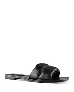 Marc Fisher Ltd Women's Ralla Slide Sandals In Black Leather