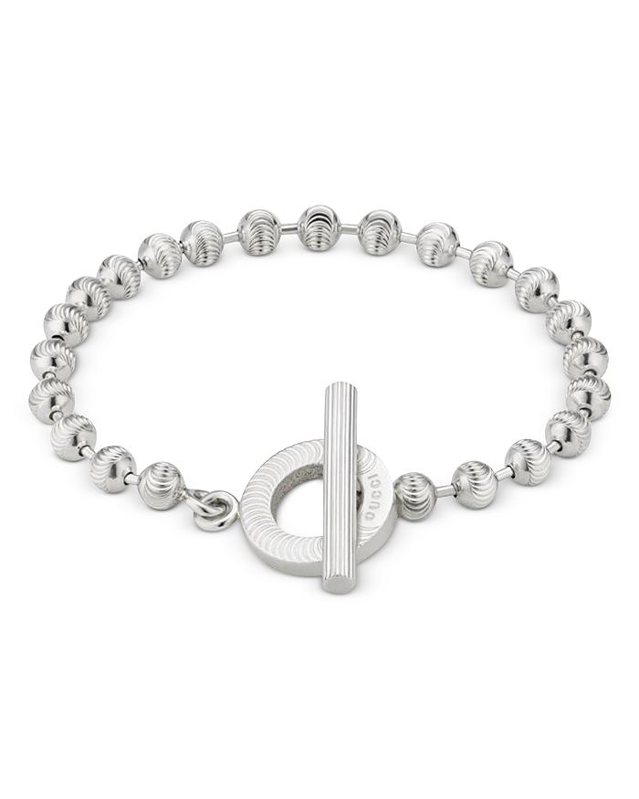 Gucci - Sterling Silver Boule Beaded Toggle Bracelet