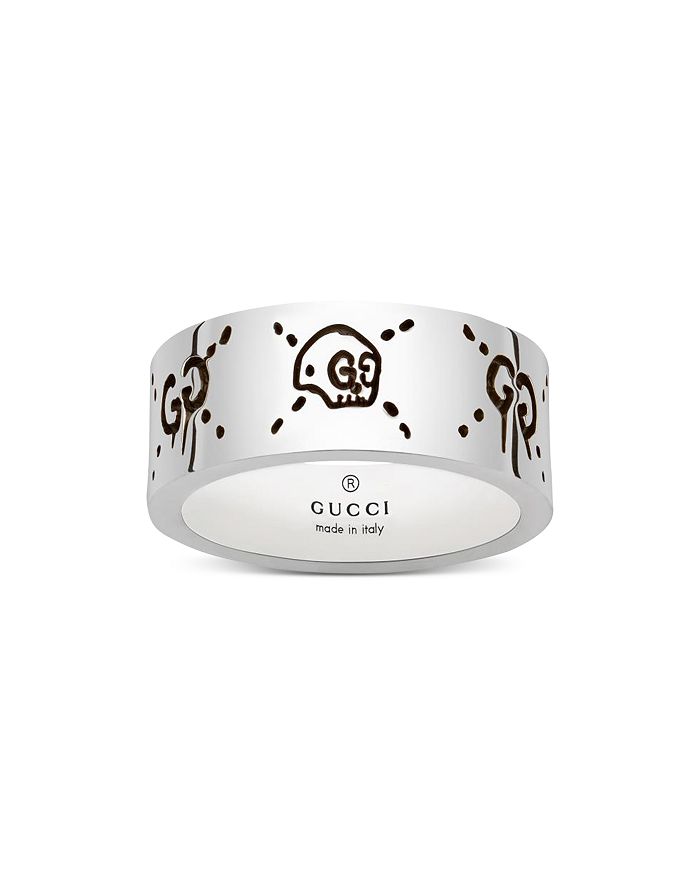 Gucci Sterling Silver Ghost Wide Band Bloomingdale s