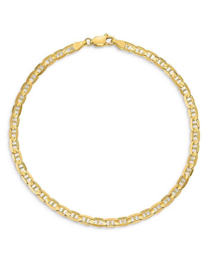 Jewels By Lux 14ky Oval ID Anchor Bracelet Jewels By Lux 14ky Oval ID Anchor Bracelet