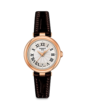 Shop Tissot Bellissima Watch, 26mm In Rose Gold/leather